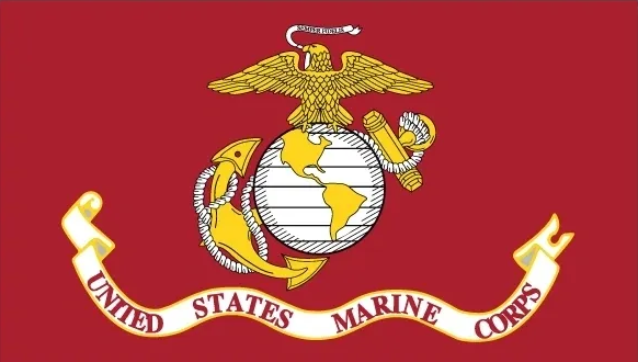 red background united states marine corps banner