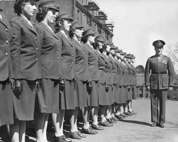 1st group of 71 Women Marine Officer Candidates arrived 13 March 1943 at U.S. Midshipmen School (Women's Reserve) at Mount Holyoke College in South Hadley, Massachusetts.